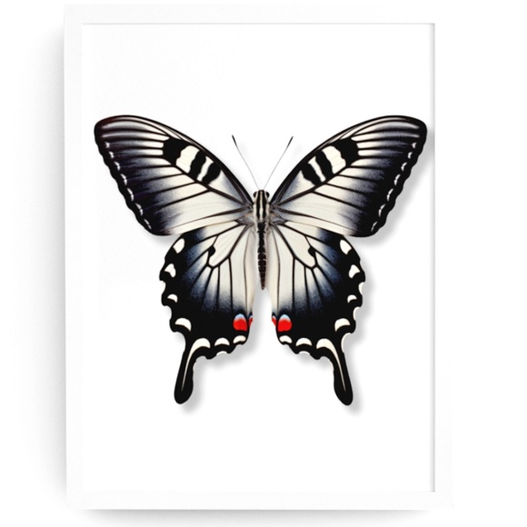 Creative Path Studios Other - Watercolor Zebra Swallowtail Butterfly Wall Art Illustration Print Unframed